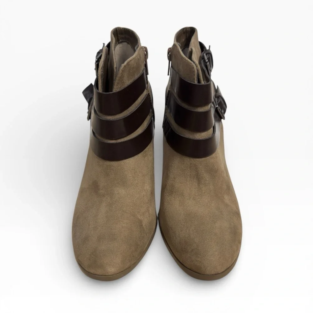 Carlos by Carlos Santana Hollie Ankle Boots Faux Suede  Western US 9.5 UK 7.5